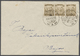 Br Ungarn: 1924: 600 Kr. Gelboliv, Im Waagerechten Paar Mit Weiterer Marke, Davon Die Linke Marke Mit Wertziffer- - Covers & Documents