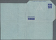 GA Vatikan - Ganzsachen: 1952, Aerogramme Of The Vatican L. 80 "AEROGRAMMA" Blue, Unused. Unlisted Variety: Inver - Postal Stationeries