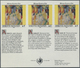 ** Vereinte Nationen - Wien: 1991. Imperforate Inscription Block Of 3 + 3 Labels For The 7s Value Of The Set "Uni - Unused Stamps