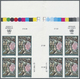 ** Vereinte Nationen - Wien: 1992. Zwischensteg-Oberrand-Block Mit 2 Ungezähnten 4er-Blöcken Für Den 5,50s Wert D - Unused Stamps