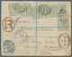 Br Zypern: 1893. Registered Envelope Addressed To France Bearing SG 31, ½pi Pale Green (8) And SG 34, 2pi Blue Ti - Autres & Non Classés