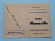 Kaftje / Pochette : Studio MONSVILLE Quaregnon - Blanche Devriese ( Form. +/- 7 X 10 Cm. ) ! - Materiaal & Toebehoren