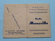 Kaftje / Pochette : Studio MONSVILLE Quaregnon - Blanche Devriese ( Form. +/- 7 X 10 Cm. ) ! - Matériel & Accessoires
