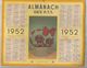 Calendrier Grand Format 12 Pages , ALMANACH 1952 DES P.T.T. , NORD ,2 Scans , Frais Fr : 2.70 Euros - Formato Grande : 1941-60