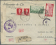 Br Albanien: 1940/1942, Group Of Four Censored WW II Covers, Incl. Two With Double Censoring (German/It - Albanien