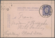 GA Belgien - Ganzsachen: 1883/1912, Letter Card 25c. Blue On Rose, Line Perforation, Specialised Collec - Other & Unclassified
