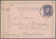 GA Belgien - Ganzsachen: 1883/1912, Letter Card 25c. Blue On Rose, Line Perforation, Specialised Collec - Altri & Non Classificati