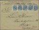 Br/GA Dänemark: 1901/1920, Lot Of Three Entires Incl. 4ö. Horiz Strip Of Five On Cover To Germany And Upra - Lettres & Documents