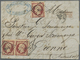 Br Frankreich: 1856/1882, Lot Of Five Entires, E.g. "Empire Nd" 20c. Blue (4) On Cover To England, 80c. - Gebruikt