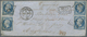 Br Frankreich: 1856/1882, Lot Of Five Entires, E.g. "Empire Nd" 20c. Blue (4) On Cover To England, 80c. - Oblitérés