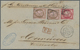 Br Frankreich: 1856/1882, Lot Of Five Entires, E.g. "Empire Nd" 20c. Blue (4) On Cover To England, 80c. - Usati