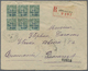 Delcampe - Br Frankreich: 1900/1960, Absolutely Awesome Collection Of Blocks Of Four On Entires Bearing 450 Envelo - Used Stamps