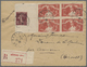 Delcampe - Br Frankreich: 1900/1960, Absolutely Awesome Collection Of Blocks Of Four On Entires Bearing 450 Envelo - Used Stamps