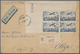 Delcampe - Br Frankreich: 1900/1960, Absolutely Awesome Collection Of Blocks Of Four On Entires Bearing 450 Envelo - Used Stamps