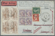 Delcampe - Br Frankreich: 1900/1960, Absolutely Awesome Collection Of Blocks Of Four On Entires Bearing 450 Envelo - Usati