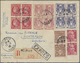 Delcampe - Br Frankreich: 1920/1970, Lot Of Ca. 118 Registered Letters With Many Intereseting Frankings, Special F - Used Stamps