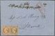 Br Französische Post In Der Levante: 1862/1864, Two Lettersheets From BEYROUTH To Marseille Resp. Manch - Autres & Non Classés