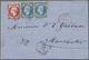 Br Französische Post In Der Levante: 1862/1864, Two Lettersheets From BEYROUTH To Marseille Resp. Manch - Andere & Zonder Classificatie