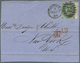 Brfst Großbritannien: 1863/1866, Assortment Of 28 Fronts/large Fragments Addressed To New York, Franked Wi - Other & Unclassified