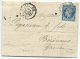 N° 14  + Cercle De Points Type 3308 + Cachet 1366 / Lettre De Paris  Pour Bordeaux - 1853-1860 Napoléon III