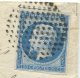 N° 14  + Cercle De Points Type 3308 + Cachet 1366 / Lettre De Paris  Pour Bordeaux - 1853-1860 Napoléon III