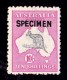 Australia 1917 Kangaroo 10/- 3rd Watermark SPECIMEN Type B MH - Broken Tail - Ongebruikt