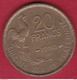 France 20 Francs G. Guiraud - 1950 B - 4 Faucilles - Autres & Non Classés