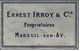 ERNEST IRROY & Cie  PROPRIETAIRES  MAREUIL  SUR AY - Champagne