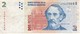 BILLETE DE ARGENTINA DE 2 PESOS CONVERTIBLES - BARTOLOME MITRE (BANKNOTE) - Argentina