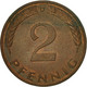 Monnaie, République Fédérale Allemande, 2 Pfennig, 1980, Munich, TTB, Copper - 2 Pfennig