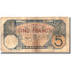 Billet, West African States, 5 Francs, 1924, 1924-04-10, KM:58b, B - États D'Afrique De L'Ouest