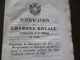 Savoie Haute Savoie Notification Chambre Royale Agriculture Commerce Turin Prix Exposition 1844 23/01/1845 - Wetten & Decreten