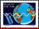 Ref. BR-2099 BRAZIL 1987 - TELECOMMUNICATION, TELECOM 87, GENEVA,, BRAZILSAT, SPACE, GLOBE, SATELLITE, MNH,1V Sc# 2099 - Sud America