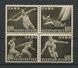 JAPON 1949 N° 438/441 ** Neuf  MNH Tâches De Rousseur TB Cote 50 € Sports à Tokyo Bateaux Voiliers Tennis Sailboat - Unused Stamps