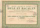 Action Ancienne - Sté Anonyme De Travaux Dyle Et Bacalan - Titre De 1921 - - Industrie