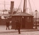 France Boulogne-sur-Mer Le Port Bateaux Drapeau Britannique Ancienne Photo 1920 - Places