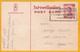 1926 - Entier Postal CP 50 St Surchargés Sur 25 St De Bangkok - Courrier Interne - Flamme - Thaïlande