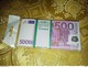 EURO.SOUVENIR BANKNOTE 500euro, 10 Package (SIZE:155*75mm#95~100pc)NEW. - 500 Euro