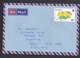 Ascension Island: Airmail Cover To UK, 1982, 1 Stamp, Flower, Rare Real Use! (writing At Back) - Ascension