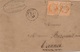 Lettre N°16 Paire CaD Rennes Ille-et-vilaine Pour Vannes 1858 - 1849-1876: Periodo Classico