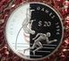 COOK ISLANDS 20 DOLLARS 1993 SILVER PROOF "OLYMPIC GAMES 1996" (free Shipping Via Registered Air Mail) - Cookeilanden