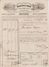 Roulage Bardoux & Prax Perpignan 1860 Jolie Gravure Transport 1 Caisse De Liqueurs Pour Le Perthus Cachet Fiscal Dos - Transports