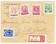 1913 R- Brief Russische Post In Constantinople 5 Farben Frankatur Nach St. Gallen - Machines à Affranchir (EMA)