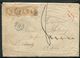 France - Enveloppe De Paris ( Obl. étoile 24) Pour Charly En 1870, Griffe Affr. Insuffisant En Rouge, Taxe 8  - Ref O 22 - 1849-1876: Klassik