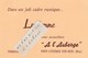 60 - PONT L'EVEQUE SUR OISE  - " A L'Auberge " - Chez Lucienne ( 12 Cm X 8 Cm  ) Rare - Visiting Cards