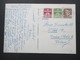 AK 1961 Briefmarken-Gruss Aus Dänemark / Philatelic Greeting From Denmark. Verschiedene Briefmarken Aus Dänemark Aufgekl - Postzegels (afbeeldingen)