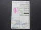 Belgien 1969 Postpaketmarke Nr. 59 Einzelfrankatur. Versandschein. Mit Lochung! Nach Brüssel. - Post Office Leaflets