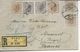 Recommandé De Vienne >> Mirecourt 1907 Timbres (82, 83, 98)x2 - Briefe U. Dokumente