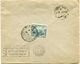 IRAQ LETTRE AVEC GRIFFE VIOLETTE "OVERLAND MAIL BAGHDAD - HAIFA" + AFFRANCHISSEMENT AU VERSO DEPART BAGHDAD 30 JUN 25... - Iraq