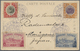 Lagerpost Tsingtau: Marugame, 1916, Ppc (4), Inc. Intercamp Card Inbound From Kurume With X-mas Gree - China (kantoren)